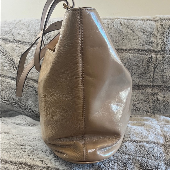 Michael Kors Tan Patent Leather Tote